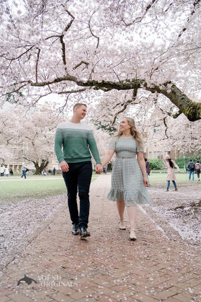 UW Cherry Blossoms Engagement // Alexandra + Blake -