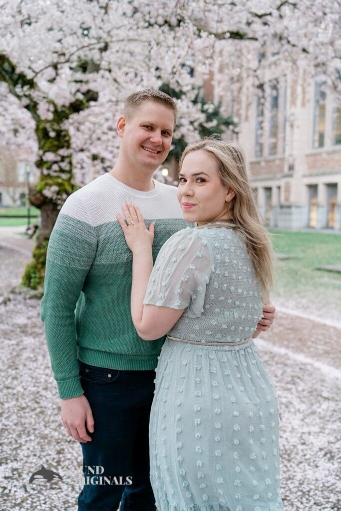 UW Cherry Blossoms Engagement // Alexandra + Blake -