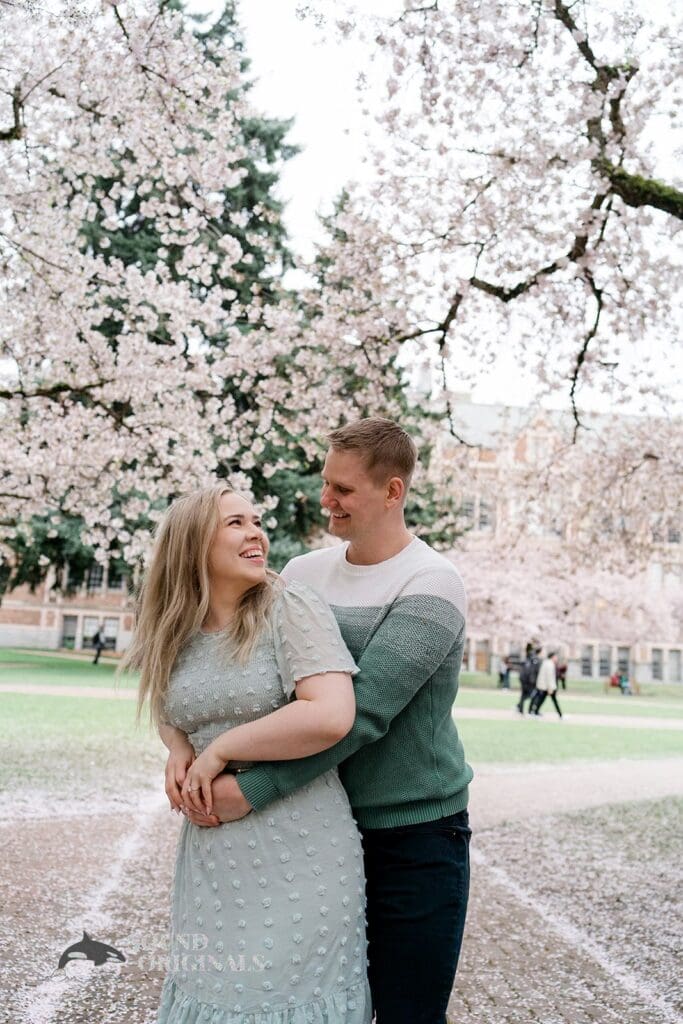 UW Cherry Blossoms Engagement // Alexandra + Blake -
