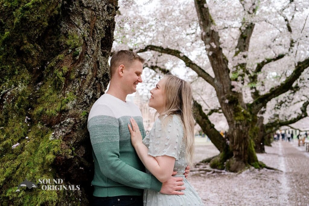 UW Cherry Blossoms Engagement // Alexandra + Blake -