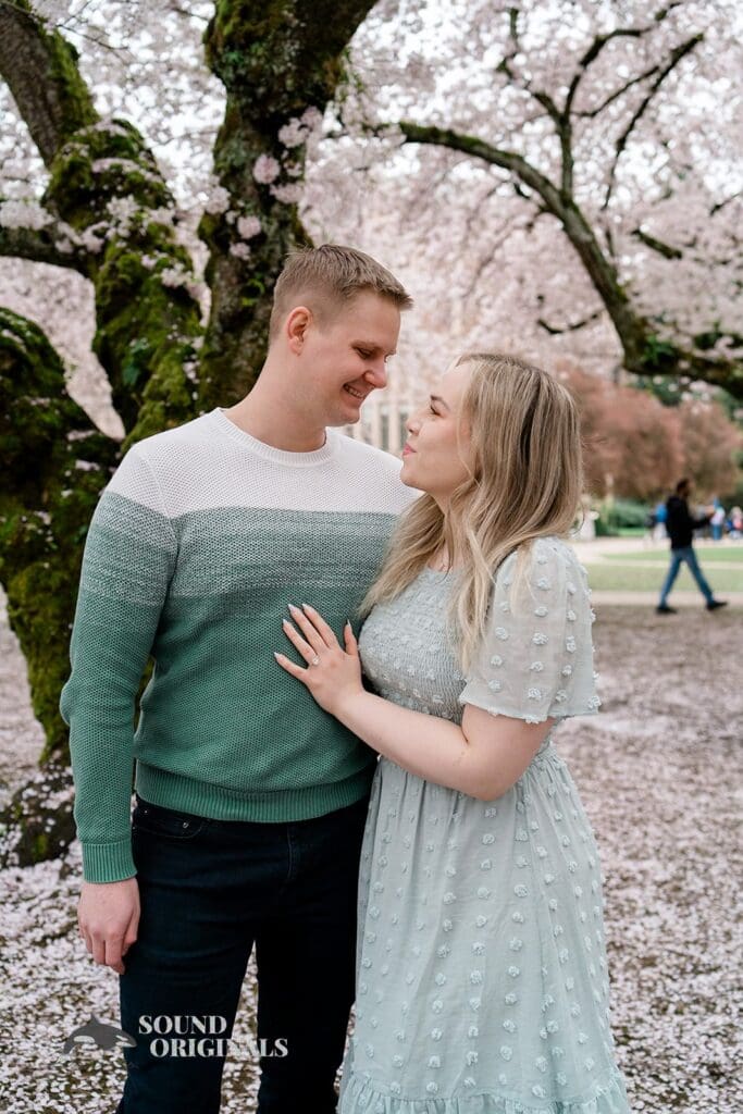UW Cherry Blossoms Engagement // Alexandra + Blake -