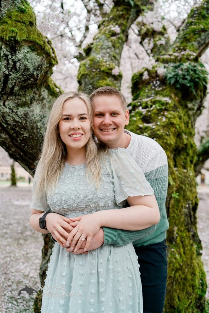 UW Cherry Blossoms Engagement // Alexandra + Blake -