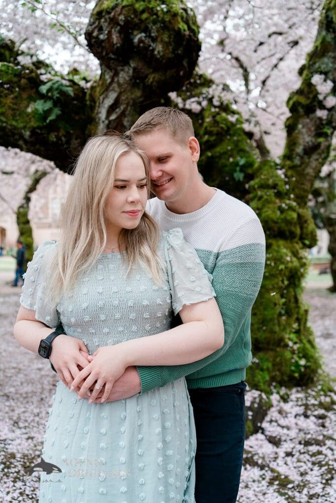 UW Cherry Blossoms Engagement // Alexandra + Blake -
