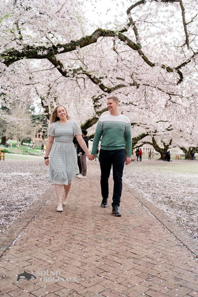 UW Cherry Blossoms Engagement // Alexandra + Blake -