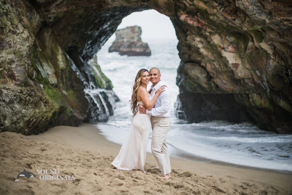 Shark Fin Cove engagement photography by San Francisco Wedding Photography & Videography, one of the 24 Best Places for Engagement Photos in San Francisco