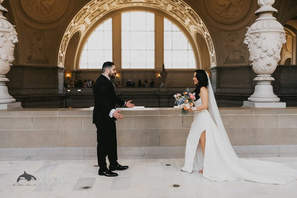 San Francisco City Hall Wedding // Cristal + Bradley -