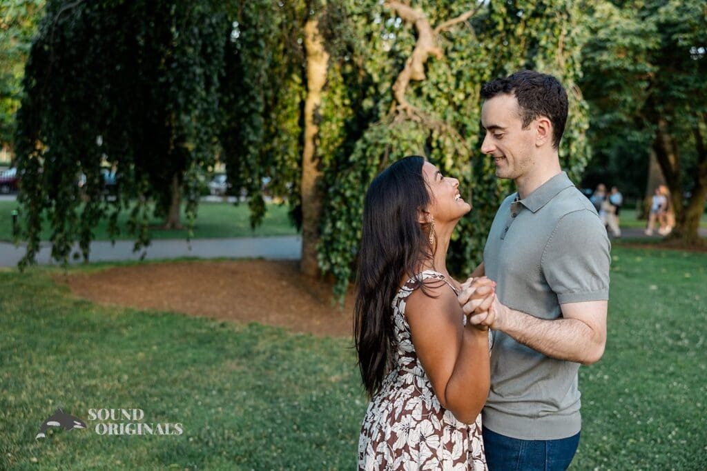 Boston Public Garden Engagement // Umbreen + Dominic -