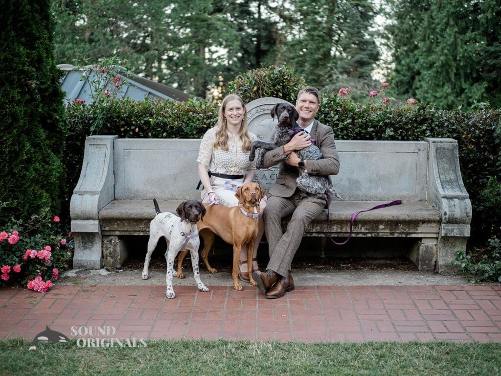 Elizabeth + Daniel Dogs at Engagements -