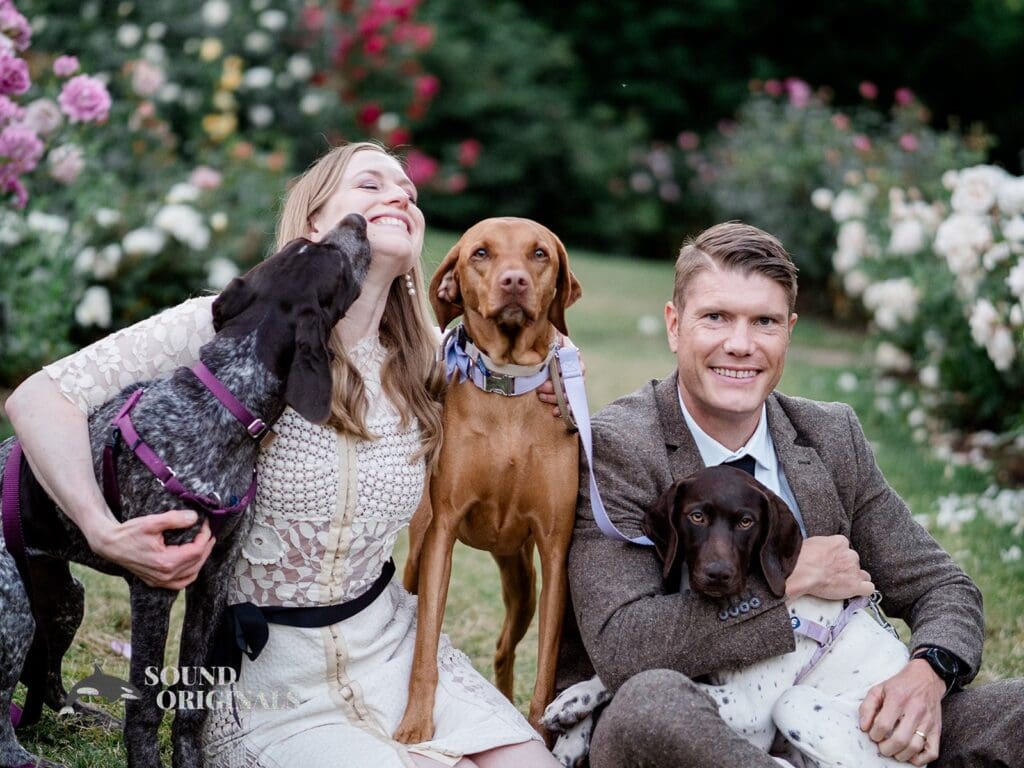 Elizabeth + Daniel Dogs at Engagements -