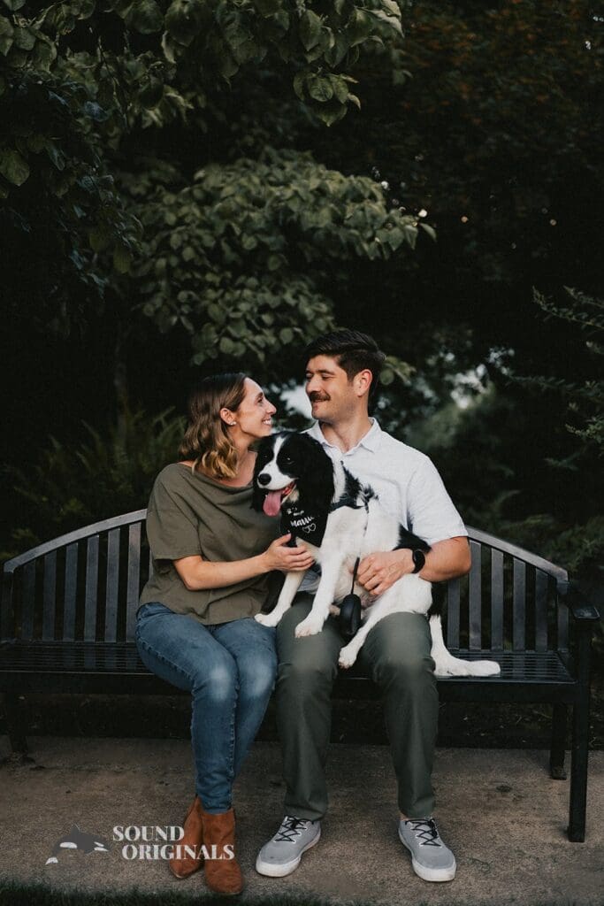 Katie + Ryan Dogs at Engagements -