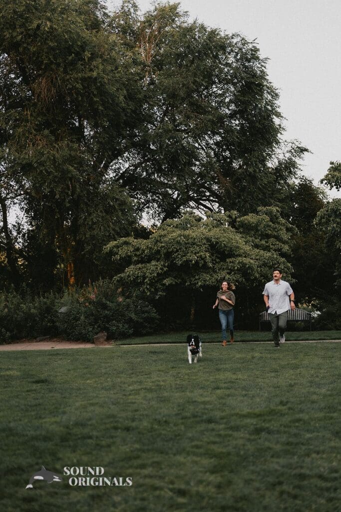 Katie + Ryan Dogs at Engagements -