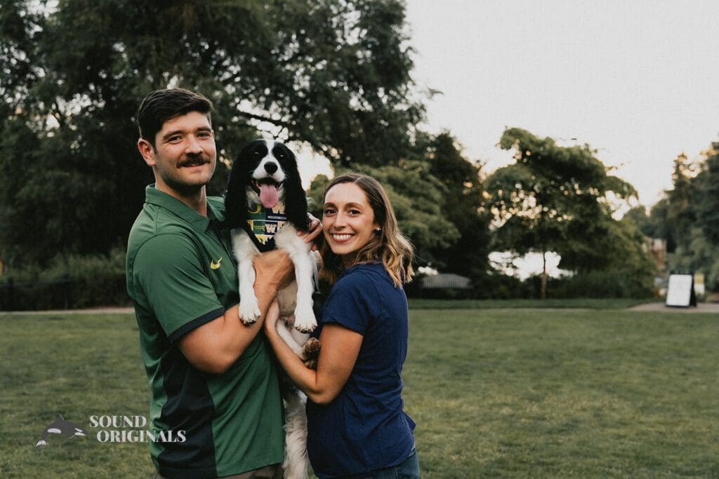 Katie + Ryan Dogs at Engagements -