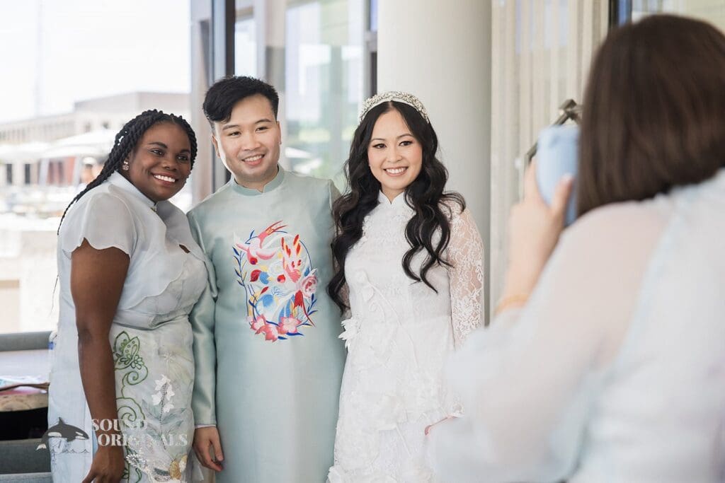 Private Home gorgeous bride takes a shot with old schoolmates