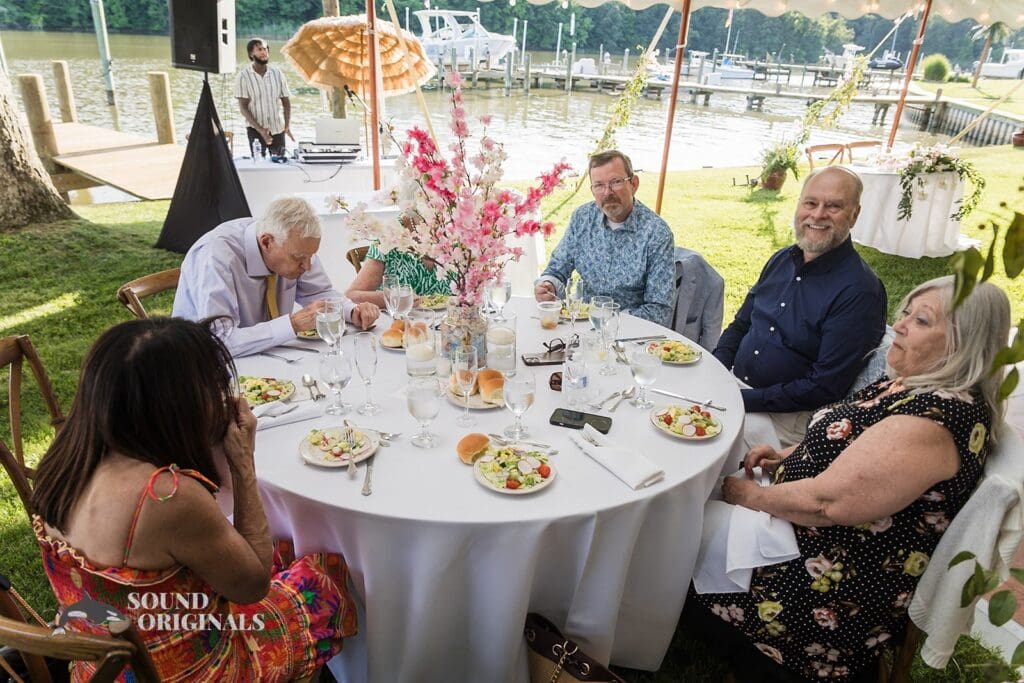 Guests enjoy sumptuous delicacy in the Private Home Wedding