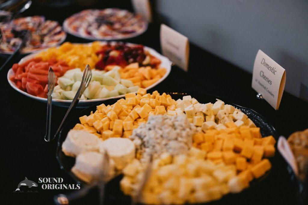 Nicole + Ryan Yummy delicious cheeses made available in Plant Park, Jackson's, Yeomans Wedding