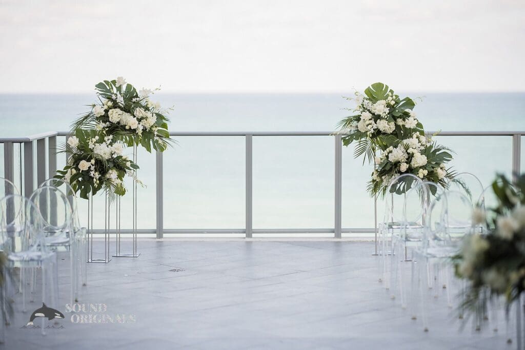Wedding aisle at Cadillac Hotel