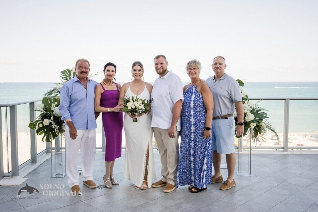 Family photo at Cadillac Hotel and Beach
