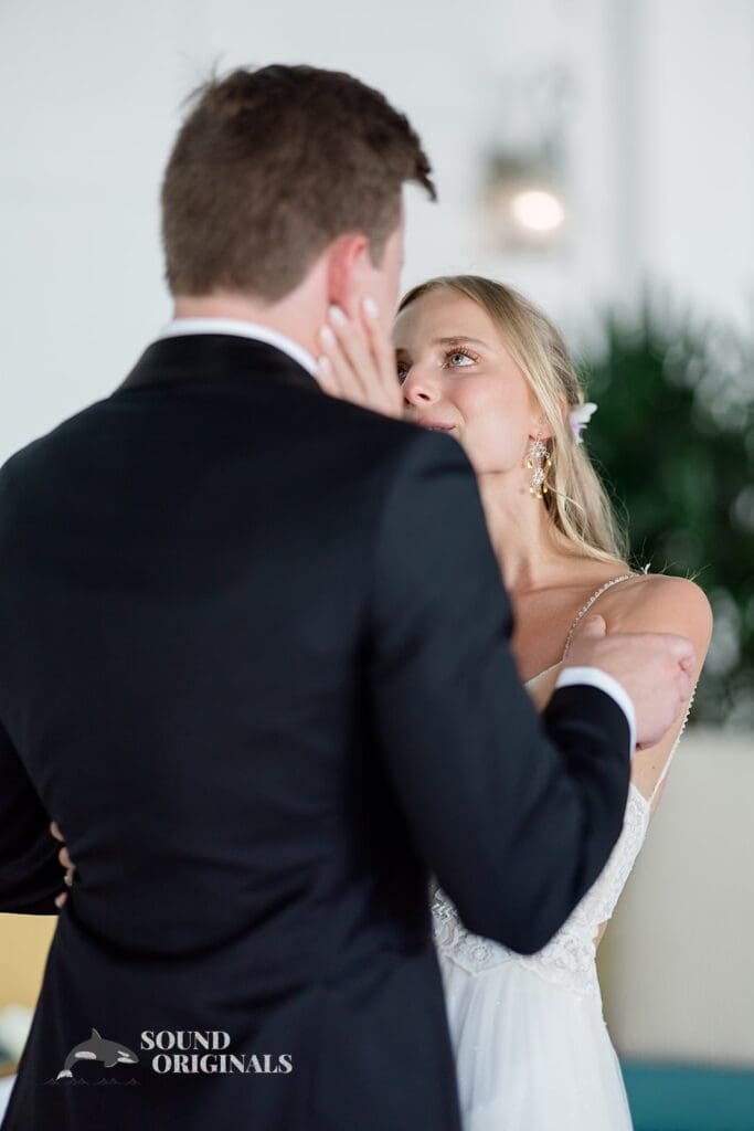Romantic photo of bride and groom at The Palms Hotel & Spa Wedding