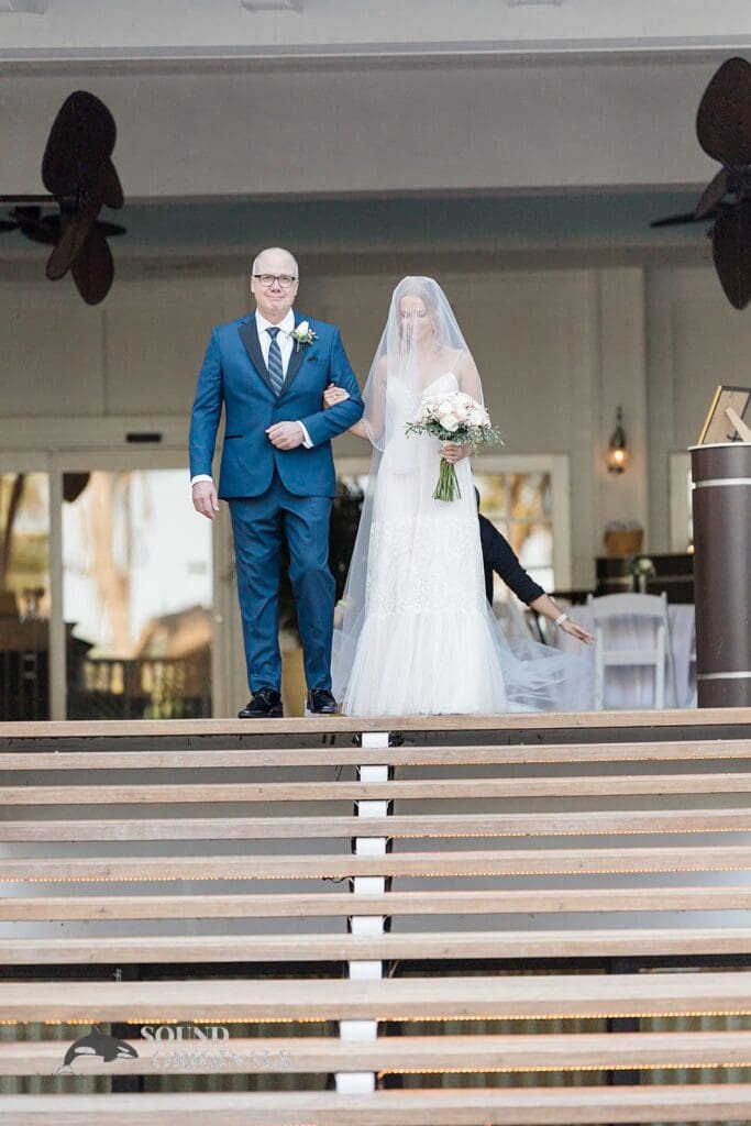 The arrival of the bride at The Palms Hotel & Spa Wedding