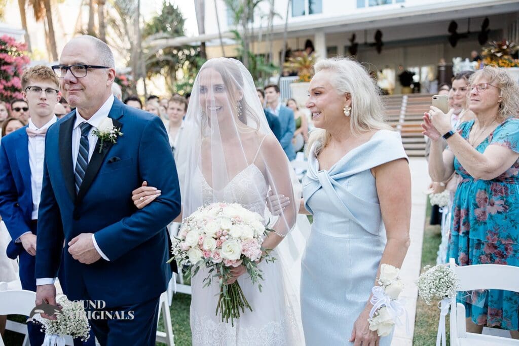 Giving the bride away at The Palms Hotel & Spa Wedding