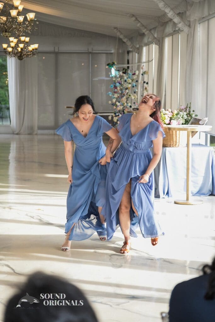 Laughing bridesmaids at Monte Bello Estate Wedding