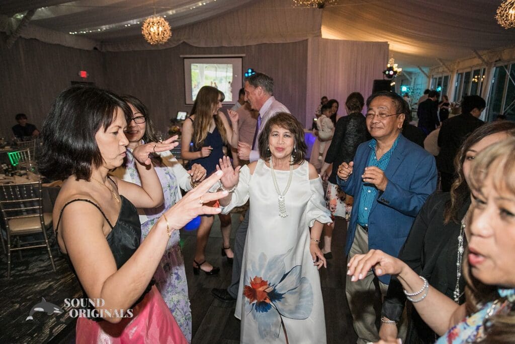 Wedding guests on the dance floor at Monte Bello Estate Wedding