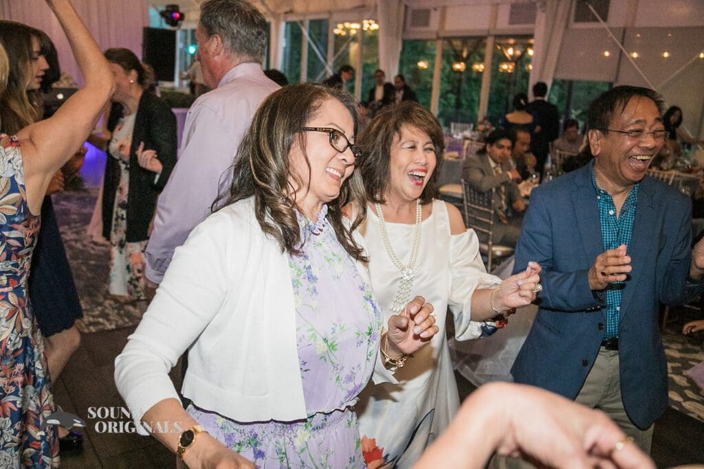 Guests laughing at Monte Bello Estate Wedding