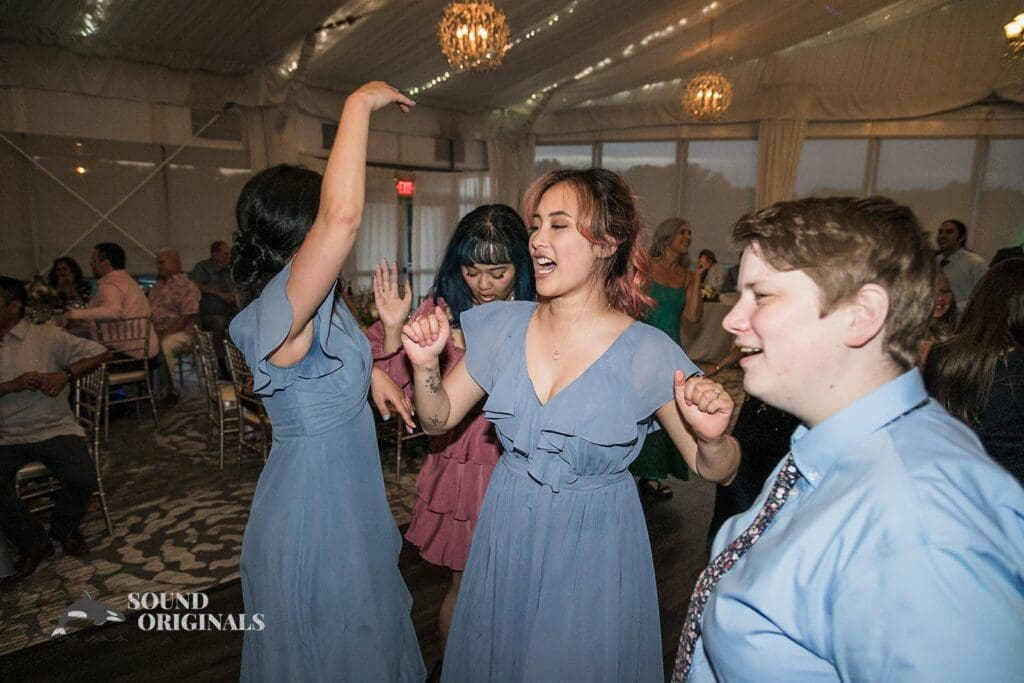Bridesmaids enjoying the dance floor at Monte Bello Estate Wedding