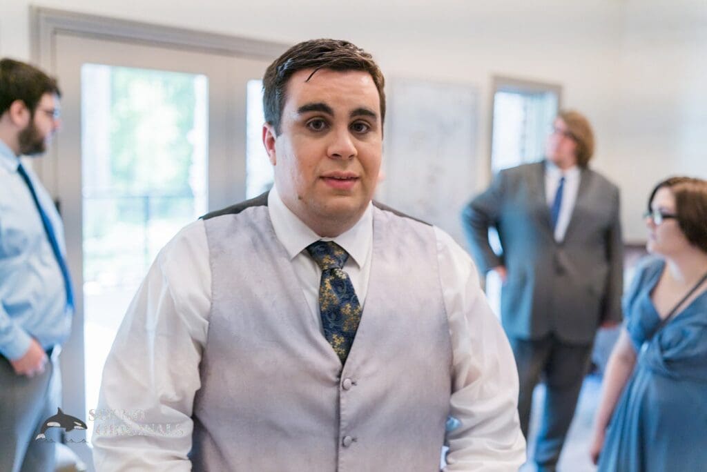 The groom getting ready for his Monte Bello Estate Wedding