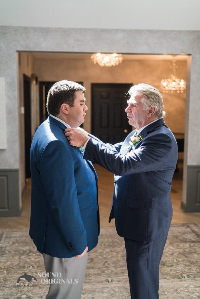 The groom preparing for his Monte Bello Estate Wedding