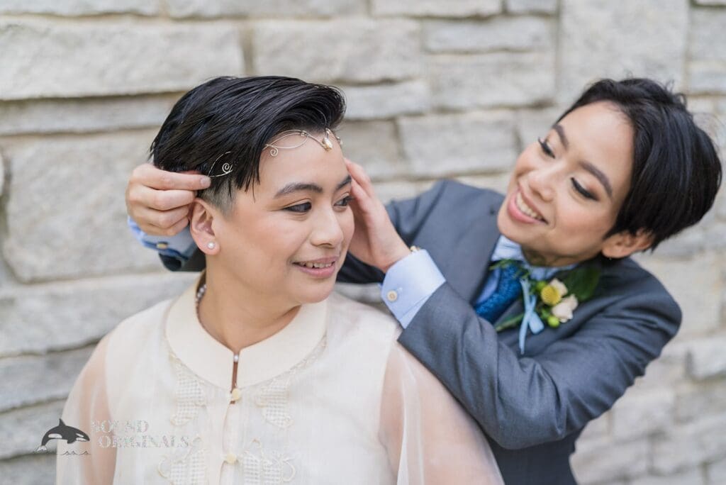 The bride getting ready for her Monte Bello Estate Wedding