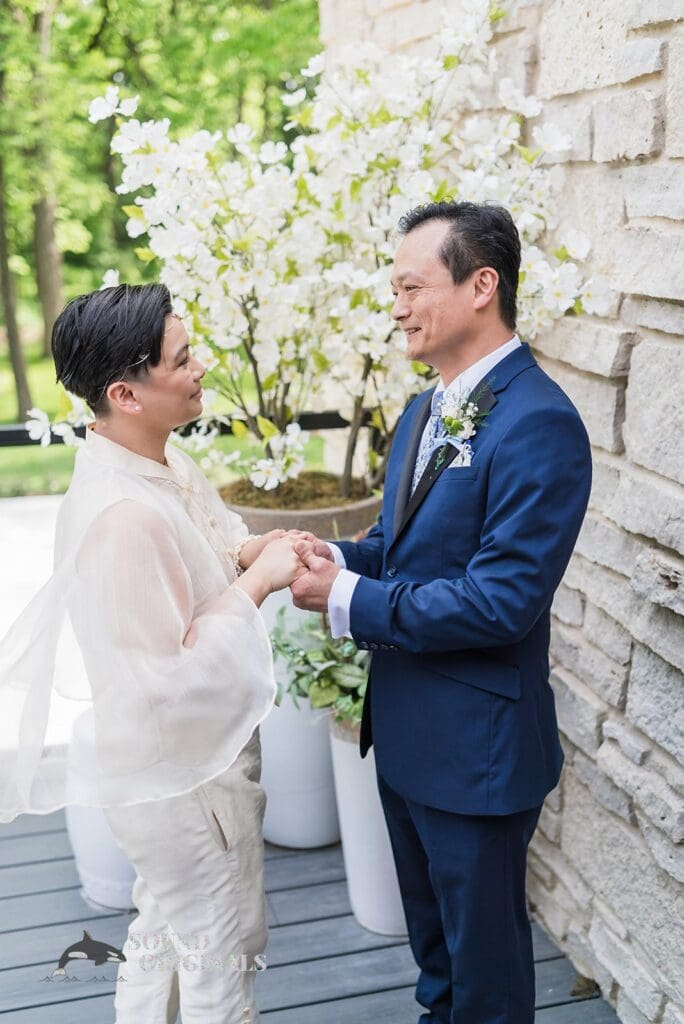 A special moment for the bride before her Monte Bello Estate Wedding