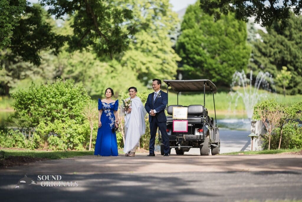 The bride arriving at Monte Bello Estate Wedding