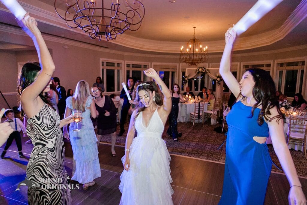 Royal Melbourne Country Club Wedding Bride and friends dancing at the Royal Melbourne Country Club Wedding reception