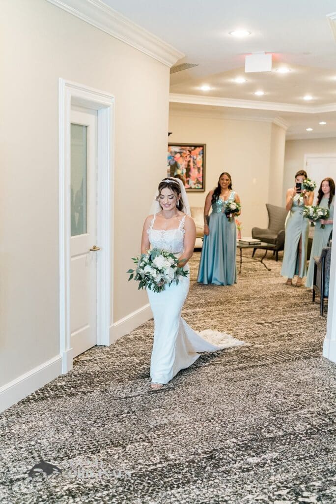 Royal Melbourne Country Club Wedding The bride arriving at the ceremony of her Royal Melbourne Country Club Wedding