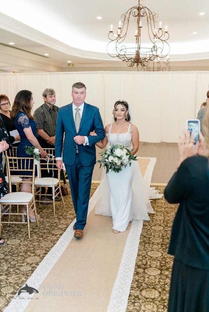 Royal Melbourne Country Club Wedding The entrance of the bride at the Royal Melbourne Country Club Wedding