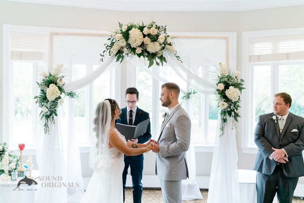 Royal Melbourne Country Club Wedding Bride and groom standing at the altar at their Royal Melbourne Country Club Wedding