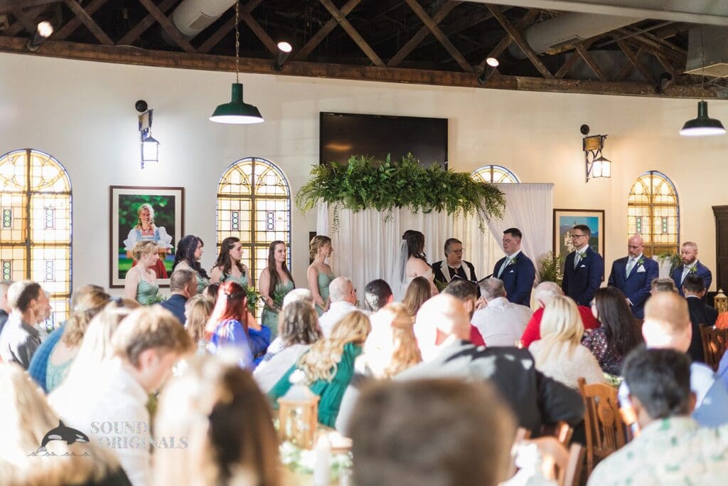 Wedding guests at Willow Heights Mansion
