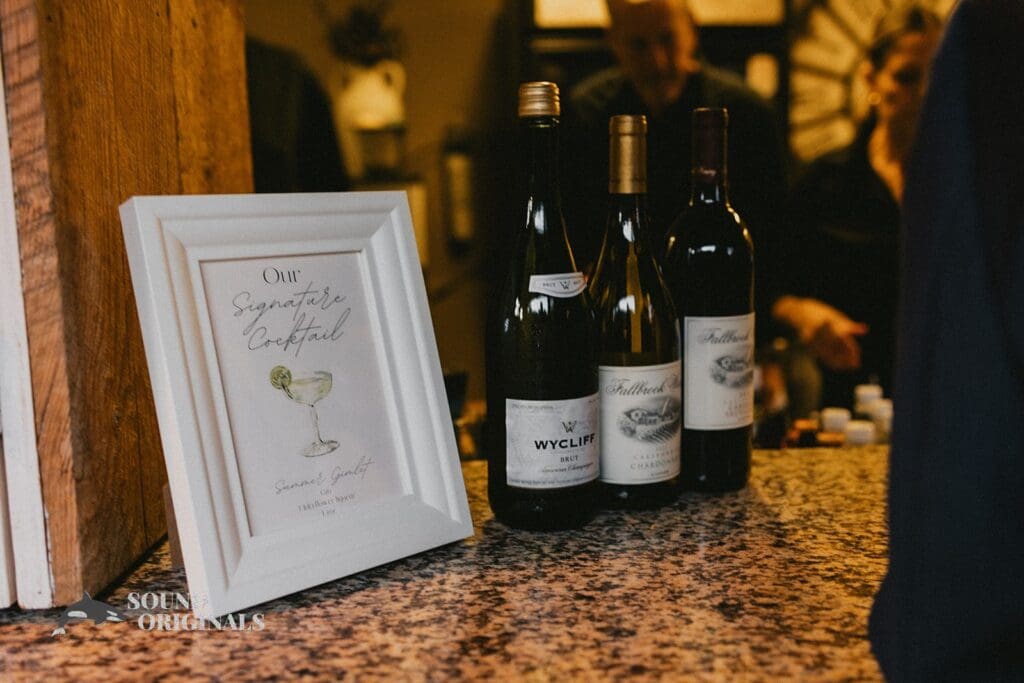 Mouthwatering bottles of wine at The Havens Country Club Wedding