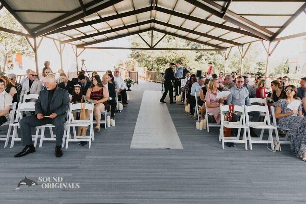 Guests waiting at the Stoney Ridge Villa Wedding ceremony