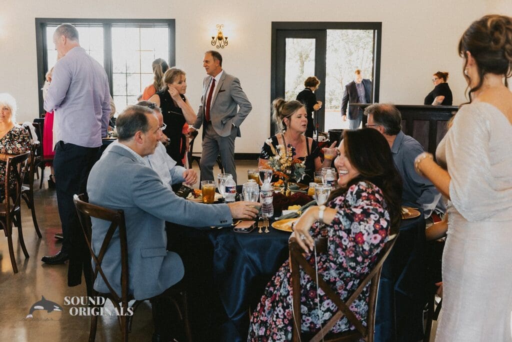 Wedding guests enjoying the Stoney Ridge Villa Wedding reception