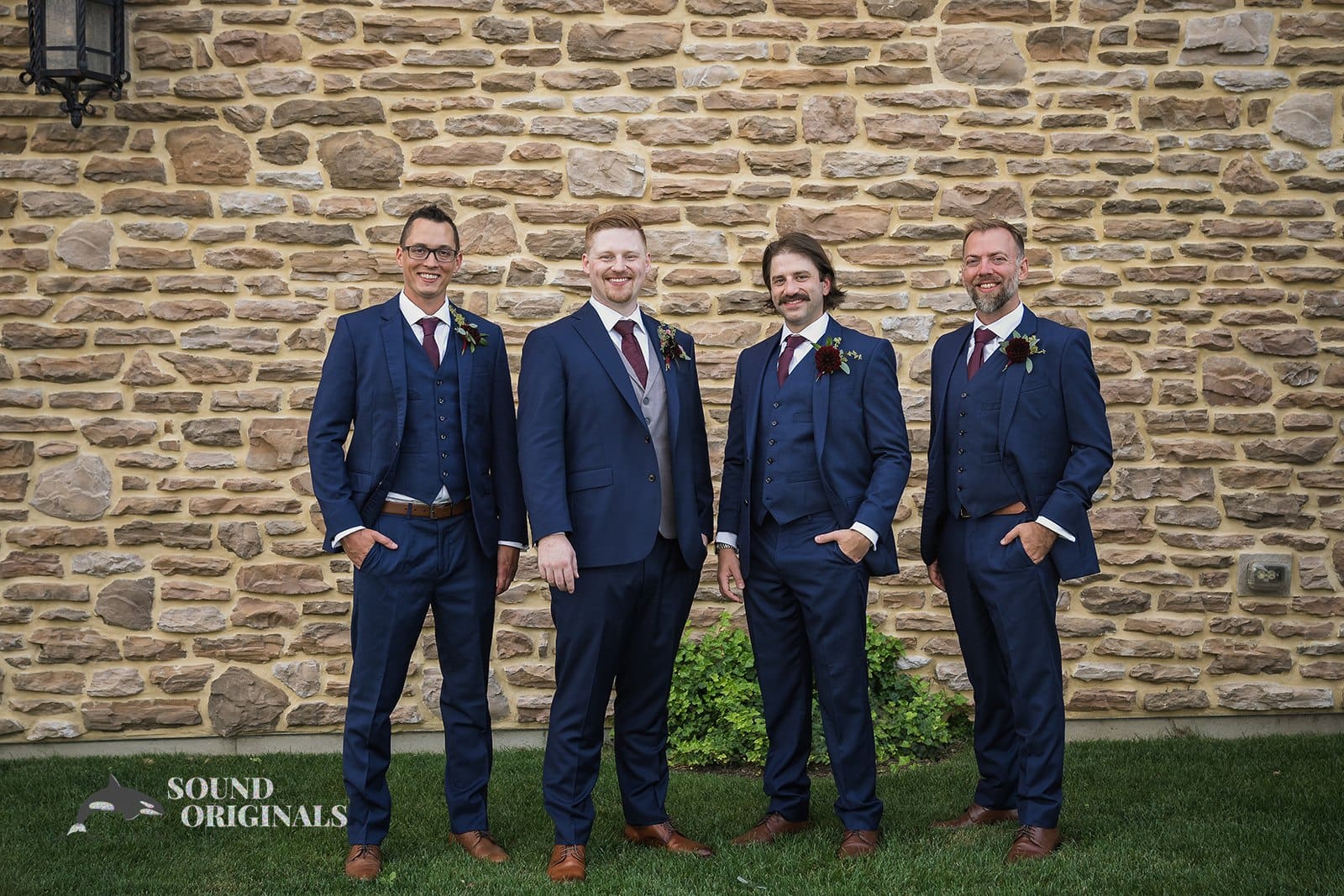 Groomsmen with the groom at Folino Estate Winery