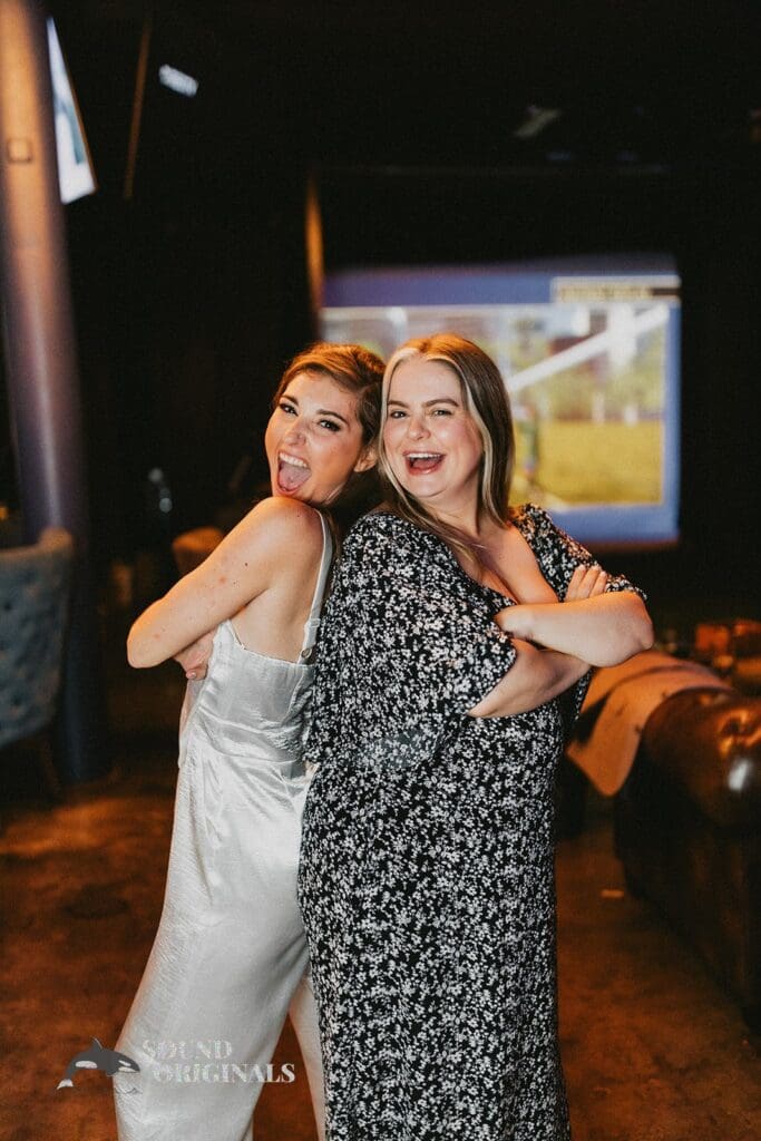 Nicole + Ryan Happy photo of bride and mum in the Plant Park, Jackson's, Yeomans Wedding