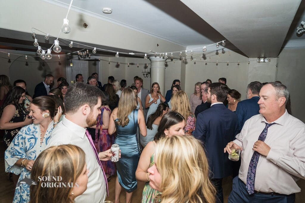 The dance floor at Cathedral Basilica of the Immaculate Conception Wedding