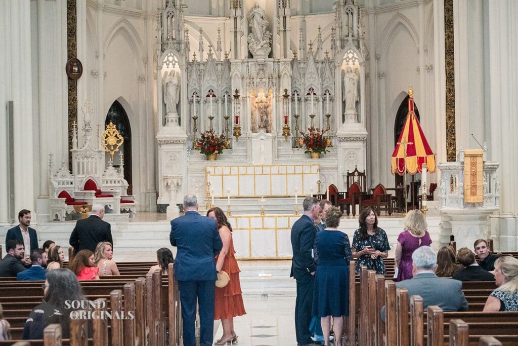 Wedding Guests at the Cathedral Basilica of the Immaculate Conception Wedding