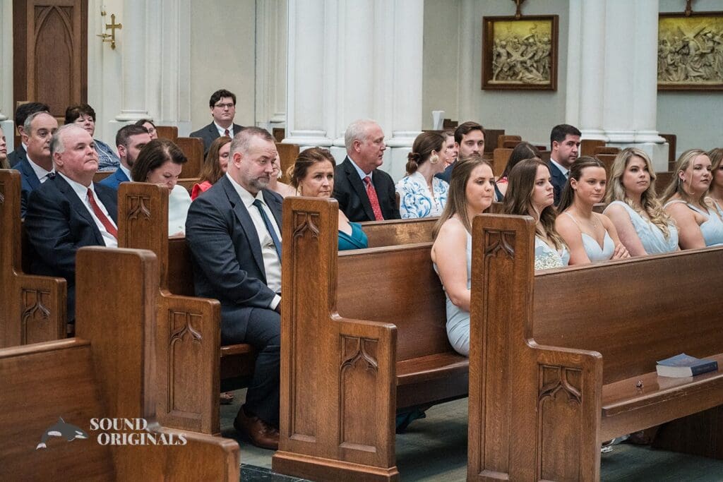 Guests at the Cathedral Basilica of the Immaculate Conception Wedding