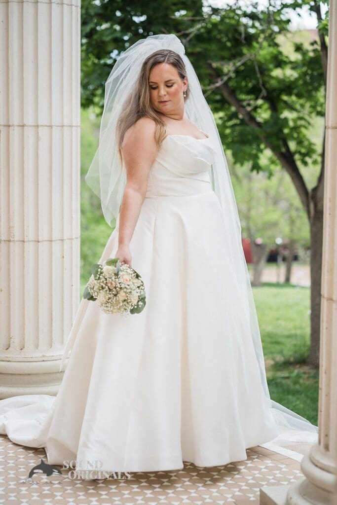 Bride portrait at the Cathedral Basilica of the Immaculate Conception Wedding