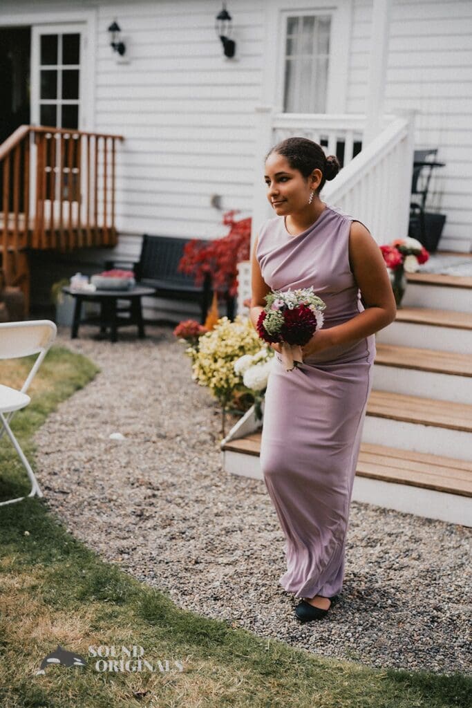 Kiara + Paul Flower Girl looking cute at The Carey Gardens Wedding