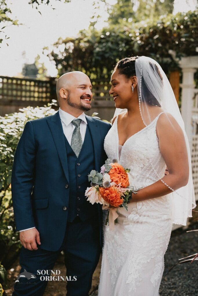 Kiara + Paul Husband and wife looking so beautiful at The Carey Gardens