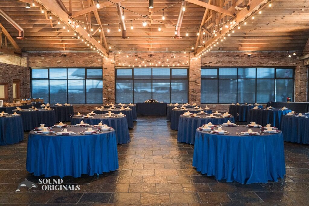 Radiant reception hall at the Historic 1625 Tacoma Place Wedding